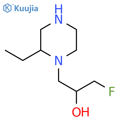 1-(2-ethylpiperazin-1-yl)-3-fluoropropan-2-ol structure