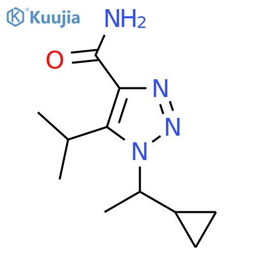 1-(1-cyclopropylethyl)-5-(propan-2-yl)-1H-1,2,3-triazole-4-carboxamide structure