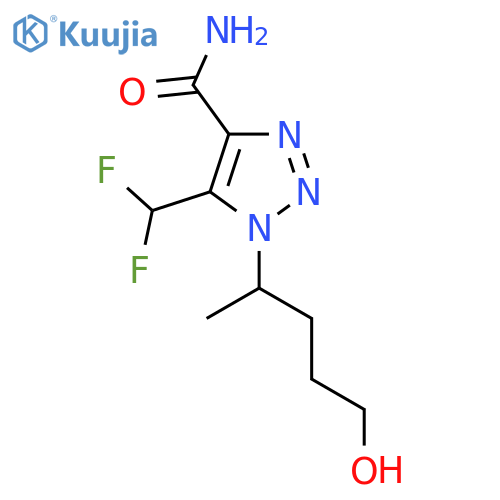 5-(difluoromethyl)-1-(5-hydroxypentan-2-yl)-1H-1,2,3-triazole-4-carboxamide structure
