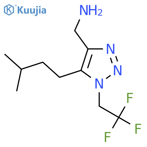 5-(3-methylbutyl)-1-(2,2,2-trifluoroethyl)-1H-1,2,3-triazol-4-ylmethanamine structure