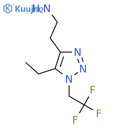2-5-ethyl-1-(2,2,2-trifluoroethyl)-1H-1,2,3-triazol-4-ylethan-1-amine structure