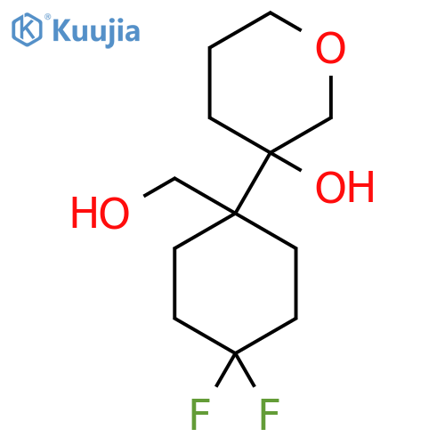 3-4,4-difluoro-1-(hydroxymethyl)cyclohexyloxan-3-ol structure