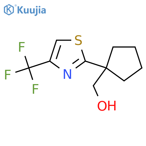 {1-4-(trifluoromethyl)-1,3-thiazol-2-ylcyclopentyl}methanol structure