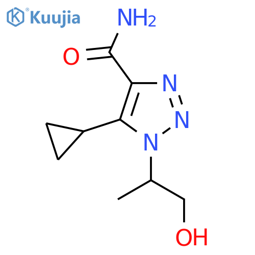5-cyclopropyl-1-(1-hydroxypropan-2-yl)-1H-1,2,3-triazole-4-carboxamide structure