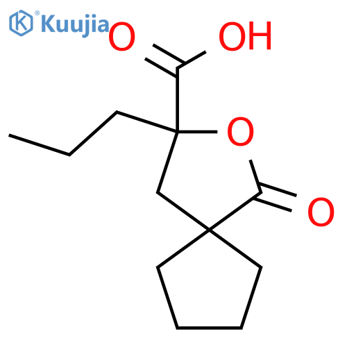 1-oxo-3-propyl-2-oxaspiro4.4nonane-3-carboxylic acid structure
