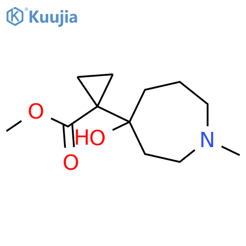 Methyl 1-(4-hydroxy-1-methylazepan-4-yl)cyclopropane-1-carboxylate structure