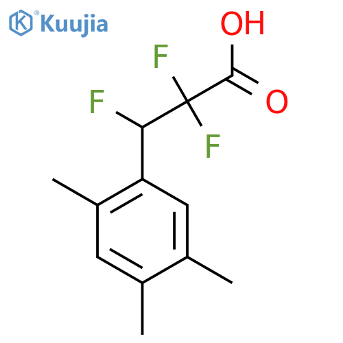 2,2,3-trifluoro-3-(2,4,5-trimethylphenyl)propanoic acid structure