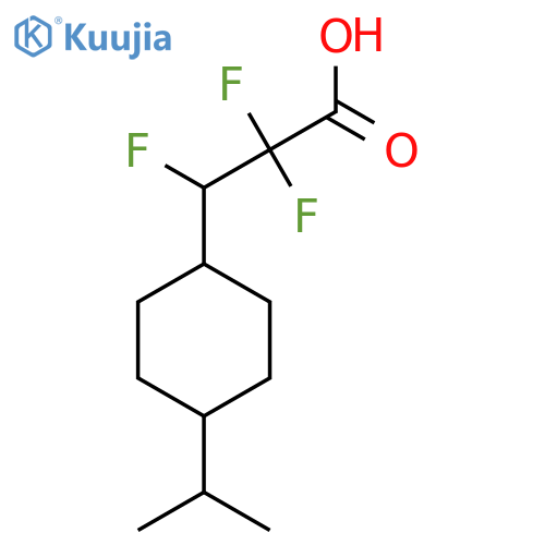 2,2,3-trifluoro-3-4-(propan-2-yl)cyclohexylpropanoic acid structure