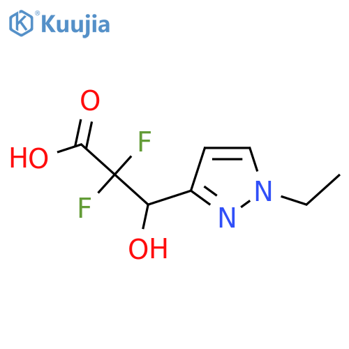 3-(1-ethyl-1H-pyrazol-3-yl)-2,2-difluoro-3-hydroxypropanoic acid structure