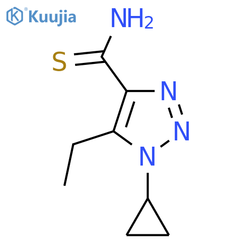 1-cyclopropyl-5-ethyl-1H-1,2,3-triazole-4-carbothioamide structure