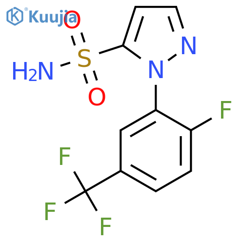 1-2-fluoro-5-(trifluoromethyl)phenyl-1H-pyrazole-5-sulfonamide structure
