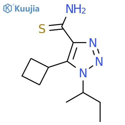 1-(butan-2-yl)-5-cyclobutyl-1H-1,2,3-triazole-4-carbothioamide structure