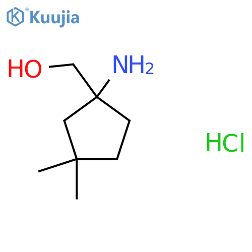 (1-Amino-3,3-dimethylcyclopentyl)methanol hydrochloride structure