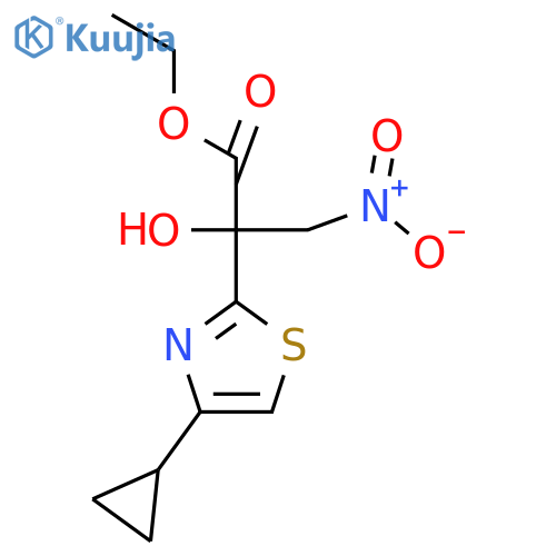 ethyl 2-(4-cyclopropyl-1,3-thiazol-2-yl)-2-hydroxy-3-nitropropanoate structure