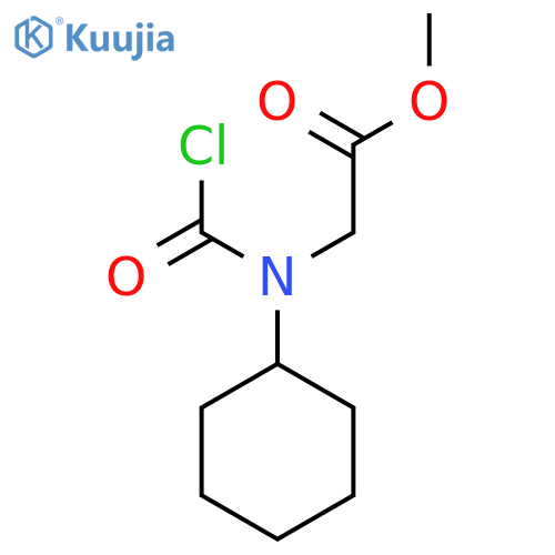 methyl 2-(chlorocarbonyl)(cyclohexyl)aminoacetate structure