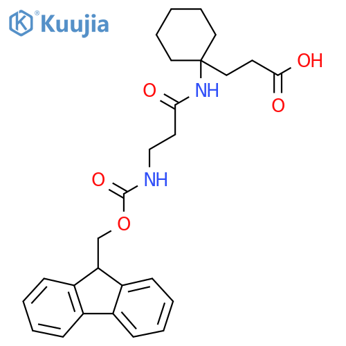 3-{1-3-({(9H-fluoren-9-yl)methoxycarbonyl}amino)propanamidocyclohexyl}propanoic acid structure