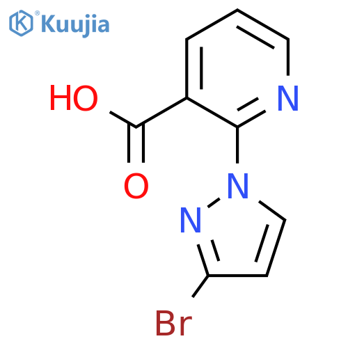 2-(3-bromo-1H-pyrazol-1-yl)pyridine-3-carboxylic acid structure