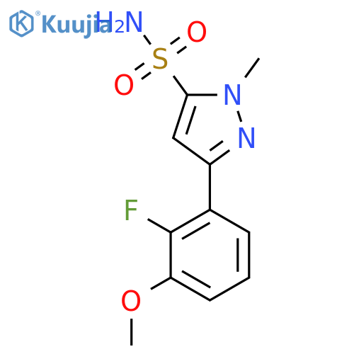 3-(2-fluoro-3-methoxyphenyl)-1-methyl-1H-pyrazole-5-sulfonamide structure