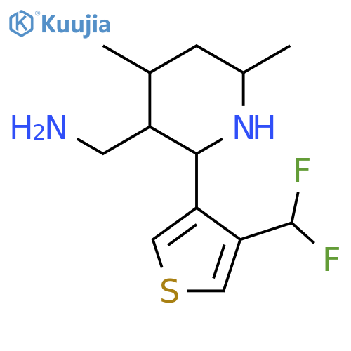 {2-4-(difluoromethyl)thiophen-3-yl-4,6-dimethylpiperidin-3-yl}methanamine structure