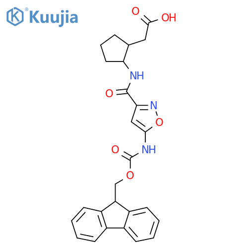 2-{2-5-({(9H-fluoren-9-yl)methoxycarbonyl}amino)-1,2-oxazole-3-amidocyclopentyl}acetic acid structure