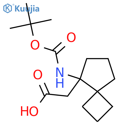2-(5-{(tert-butoxy)carbonylamino}spiro3.4octan-5-yl)acetic acid structure