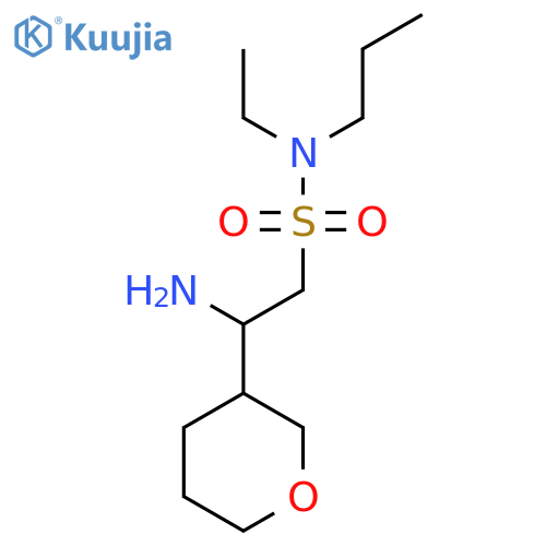 2-amino-N-ethyl-2-(oxan-3-yl)-N-propylethane-1-sulfonamide structure