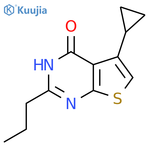 5-cyclopropyl-2-propyl-3H,4H-thieno2,3-dpyrimidin-4-one structure