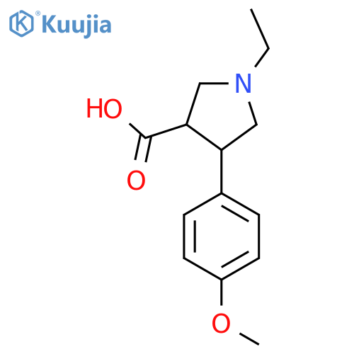 1-ethyl-4-(4-methoxyphenyl)pyrrolidine-3-carboxylic acid structure