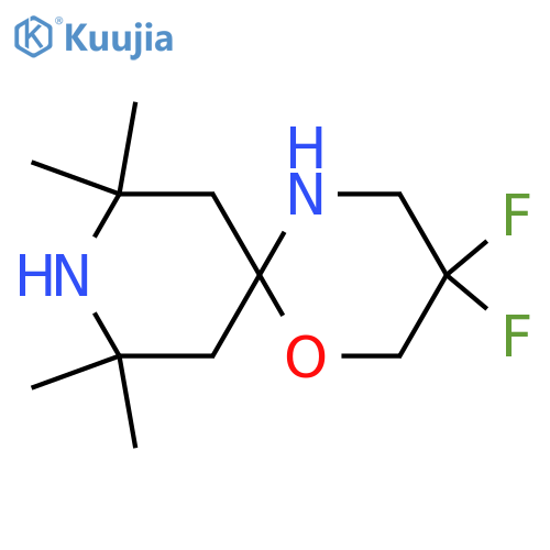 3,3-difluoro-8,8,10,10-tetramethyl-1-oxa-5,9-diazaspiro5.5undecane structure