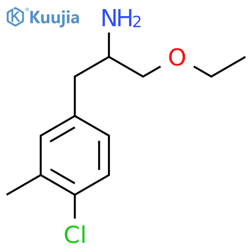 1-(4-chloro-3-methylphenyl)-3-ethoxypropan-2-amine structure