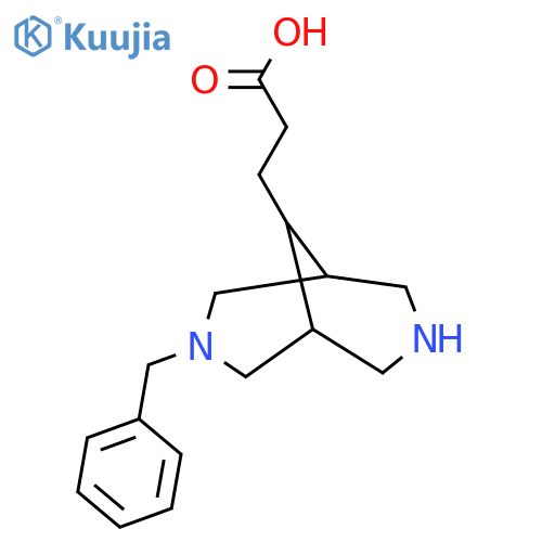 3-{3-benzyl-3,7-diazabicyclo3.3.1nonan-9-yl}propanoic acid structure