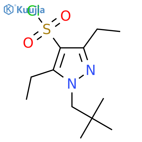 1-(2,2-dimethylpropyl)-3,5-diethyl-1H-pyrazole-4-sulfonyl chloride structure