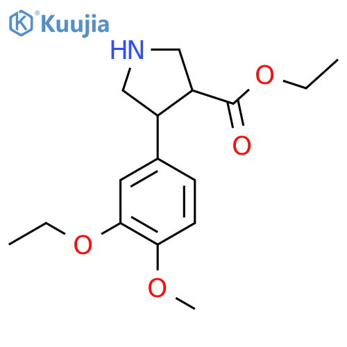Ethyl 4-(3-ethoxy-4-methoxyphenyl)pyrrolidine-3-carboxylate structure
