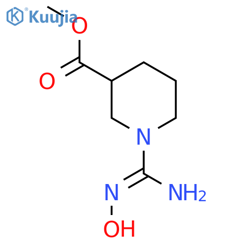 methyl 1-(N-hydroxycarbamimidoyl)piperidine-3-carboxylate structure