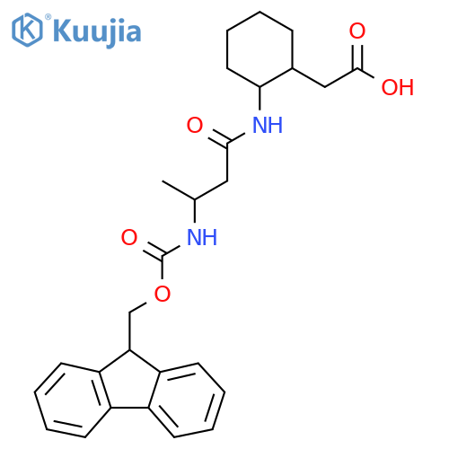 2-{2-3-({(9H-fluoren-9-yl)methoxycarbonyl}amino)butanamidocyclohexyl}acetic acid structure