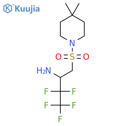 1-[(4,4-Dimethylpiperidin-1-yl)sulfonyl]-3,3,4,4,4-pentafluorobutan-2-amine structure