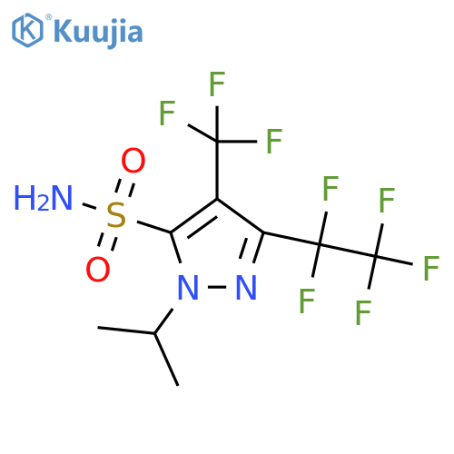3-(1,1,2,2,2-pentafluoroethyl)-1-(propan-2-yl)-4-(trifluoromethyl)-1H-pyrazole-5-sulfonamide structure