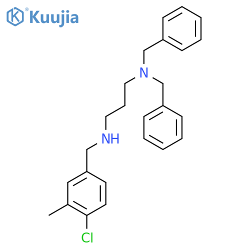 dibenzyl(3-{(4-chloro-3-methylphenyl)methylamino}propyl)amine structure