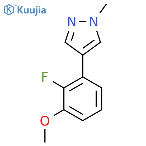 4-(2-fluoro-3-methoxyphenyl)-1-methyl-1H-pyrazole structure