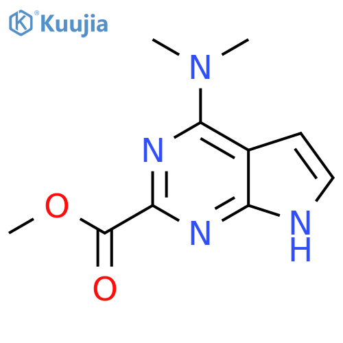 methyl 4-(dimethylamino)-7H-pyrrolo2,3-dpyrimidine-2-carboxylate structure