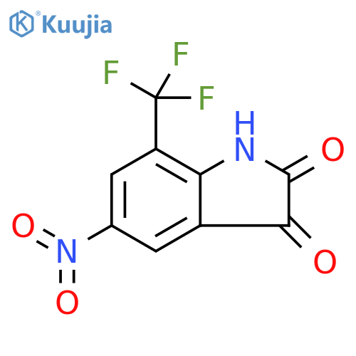 5-nitro-7-(trifluoromethyl)-2,3-dihydro-1H-indole-2,3-dione structure