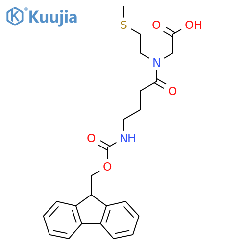 2-4-({(9H-fluoren-9-yl)methoxycarbonyl}amino)-N-2-(methylsulfanyl)ethylbutanamidoacetic acid structure