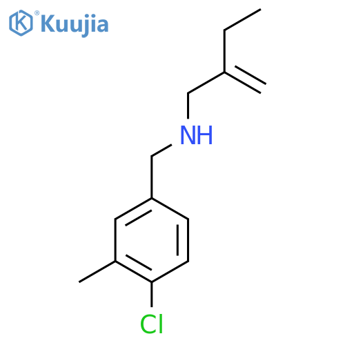 (4-chloro-3-methylphenyl)methyl(2-methylidenebutyl)amine structure