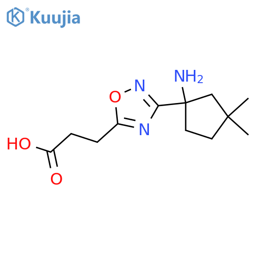 3-3-(1-amino-3,3-dimethylcyclopentyl)-1,2,4-oxadiazol-5-ylpropanoic acid structure
