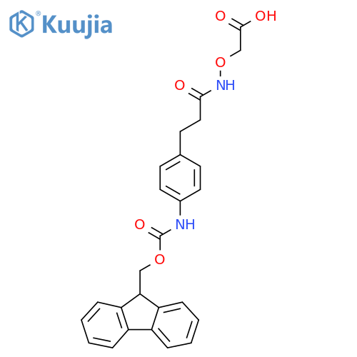 2-({3-4-({(9H-fluoren-9-yl)methoxycarbonyl}amino)phenylpropanamido}oxy)acetic acid structure