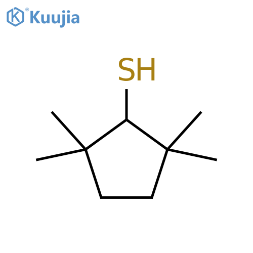 2,2,5,5-tetramethylcyclopentane-1-thiol structure