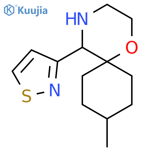 9-methyl-5-(1,2-thiazol-3-yl)-1-oxa-4-azaspiro5.5undecane structure