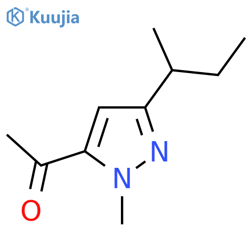 1-3-(butan-2-yl)-1-methyl-1H-pyrazol-5-ylethan-1-one structure