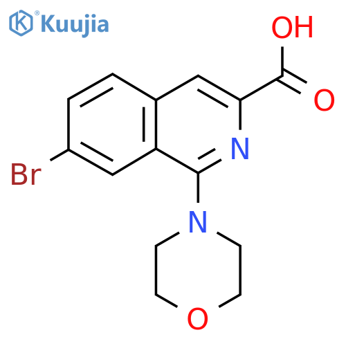 7-Bromo-1-(morpholin-4-yl)isoquinoline-3-carboxylic acid structure