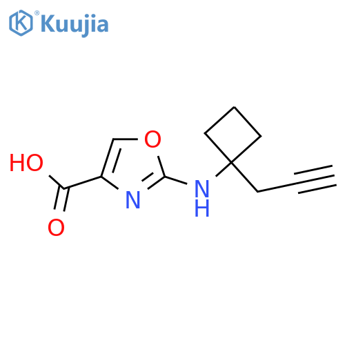 2-{1-(prop-2-yn-1-yl)cyclobutylamino}-1,3-oxazole-4-carboxylic acid structure
